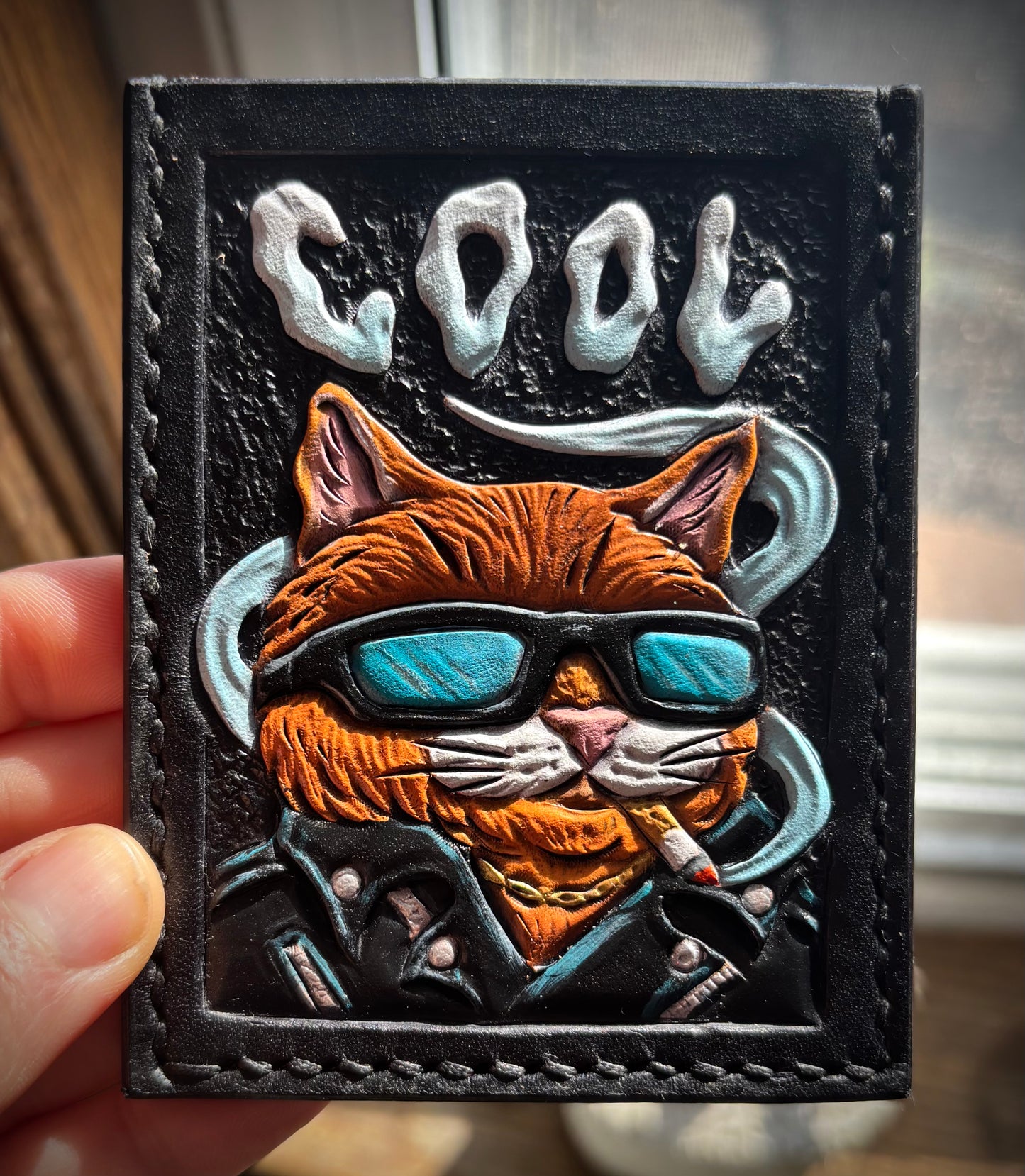 Cool Cat Vertical Style Card Holder