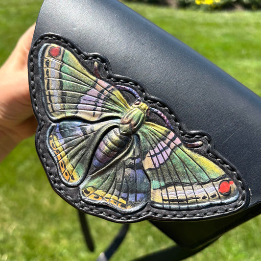 Green Mantle Butterfly Cross Body Bag