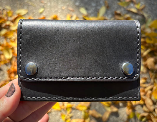 Black Cat Envelope Style Snap Wallet
