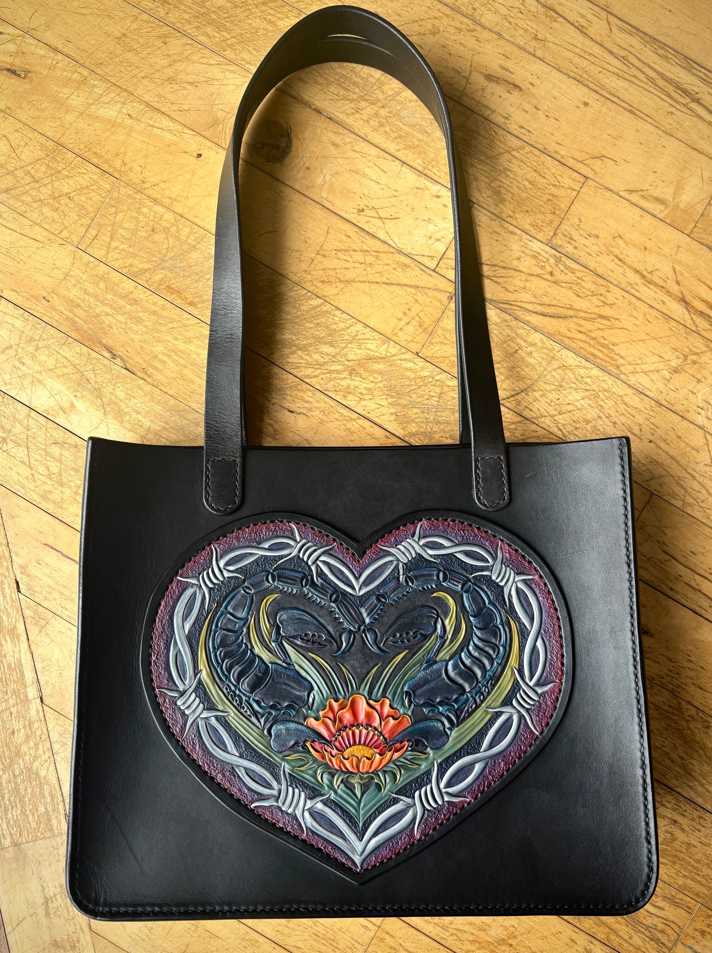 Love Hurts Structured Leather Tote