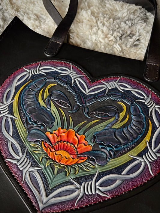 Love Hurts Structured Leather Tote