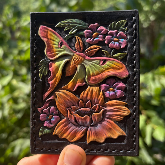 Chinese Moon Moth Vertical Card Holder