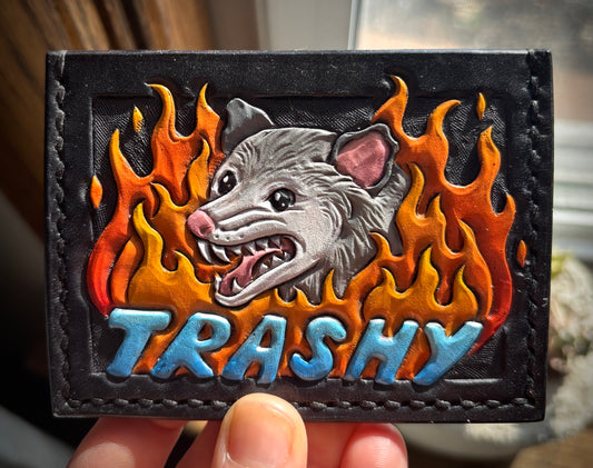 Thrashin' and Trashin' Horizontal Style Cardholder