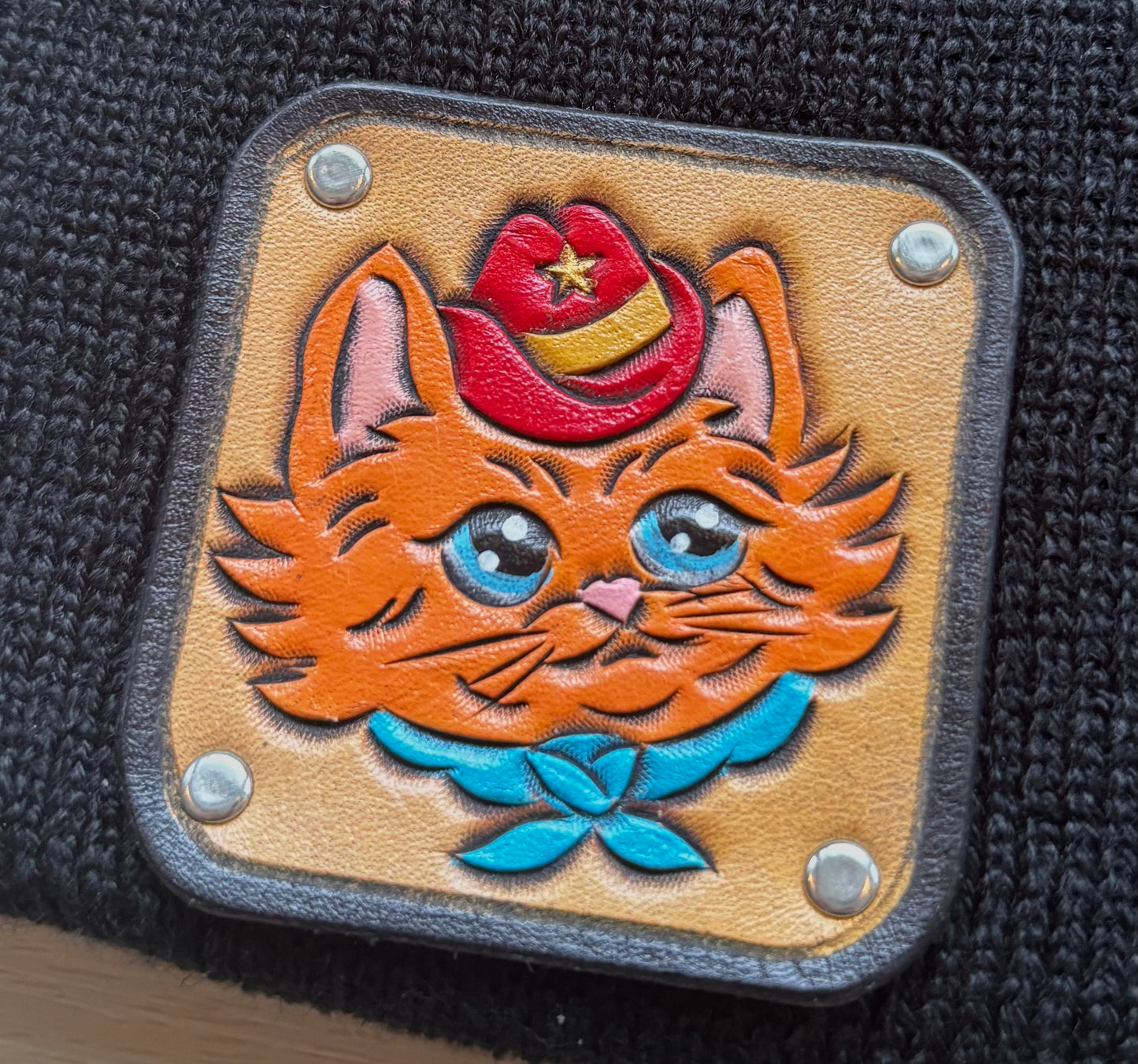 Cowpoke Cat Winter Beanie