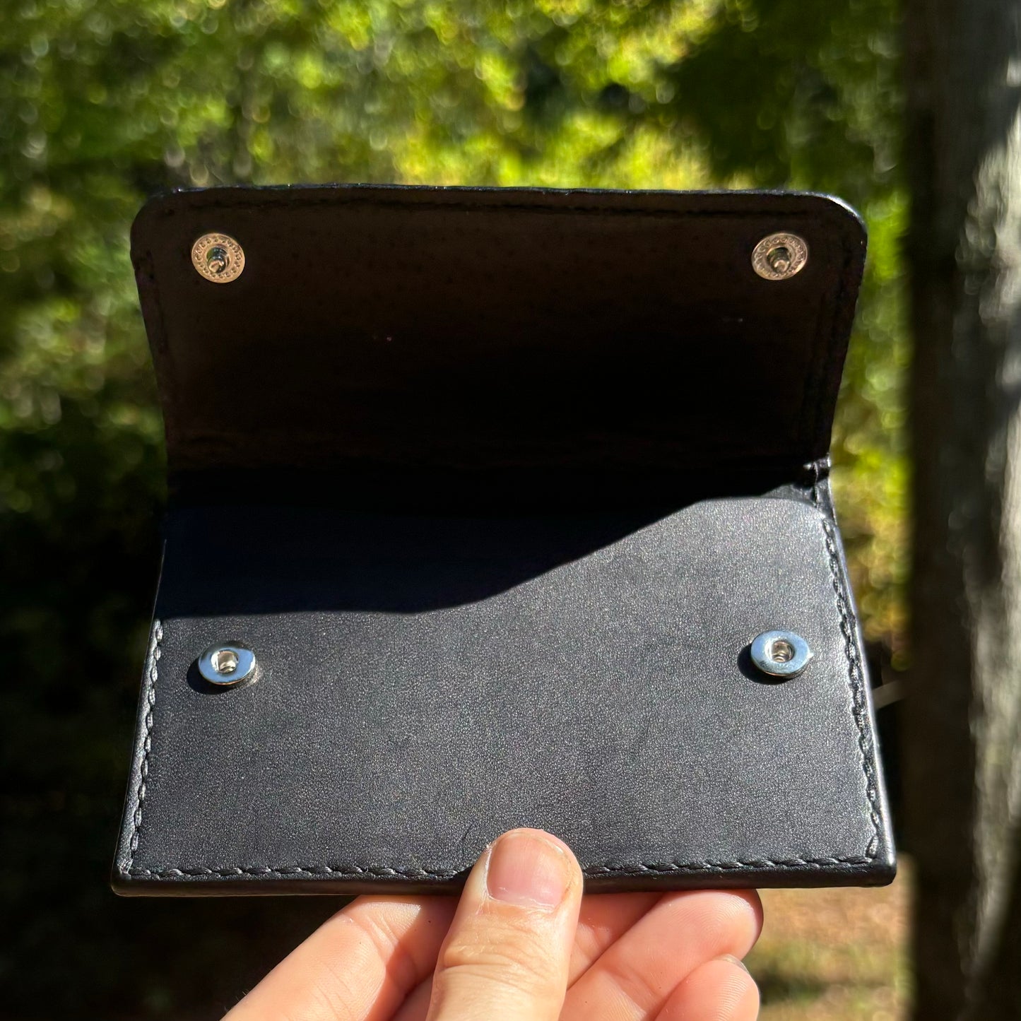 Black Cat Envelope Style Wallet with Snaps