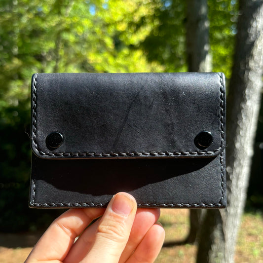 Black Cat Envelope Style Wallet with Snaps