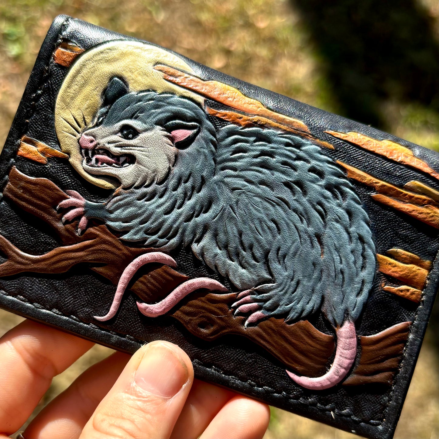 Opossum Envelope Style Wallet with Snaps