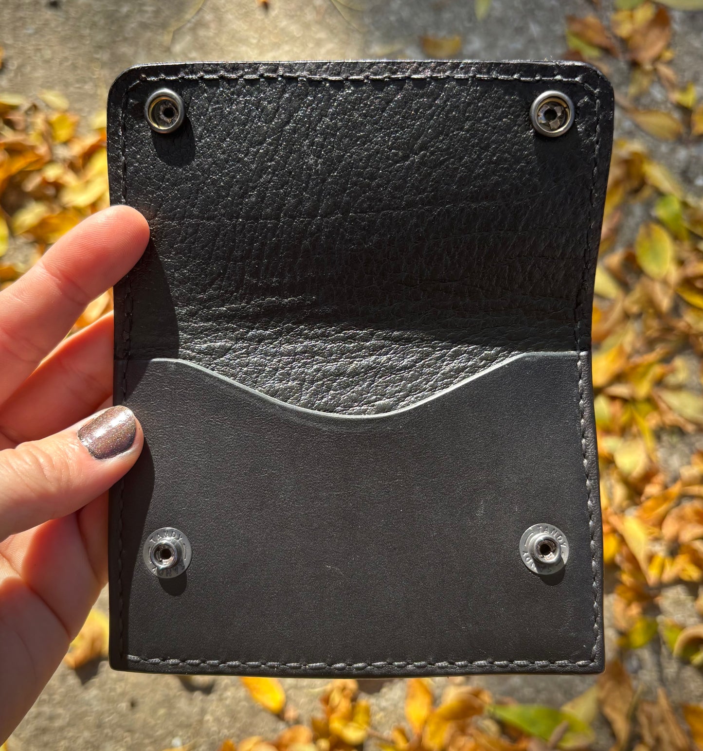 Black Cat Envelope Style Snap Wallet